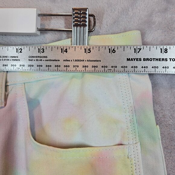 Dickies Pastel Tie Dye Cargo Shorts Womens 34 Multi Color Cotton Blend Bermuda - Picture 4 of 12